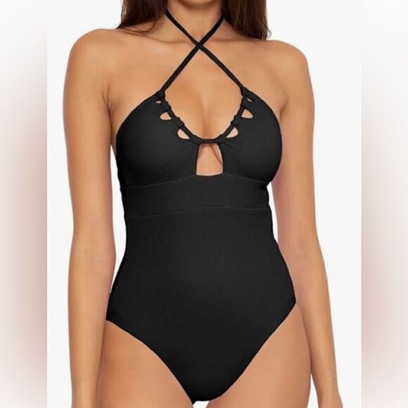 Becca Pucker Up Candice Multi-way One Piece Swimsuit Size M - Picture 1 of 13